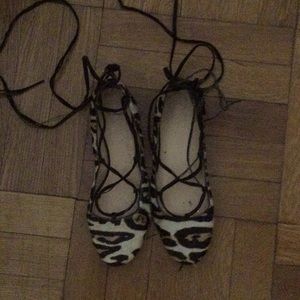 JCrew Calfhair tie-ups